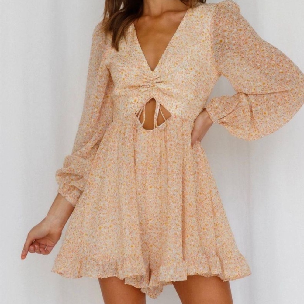 Hi There Romper Orange | Hello Molly